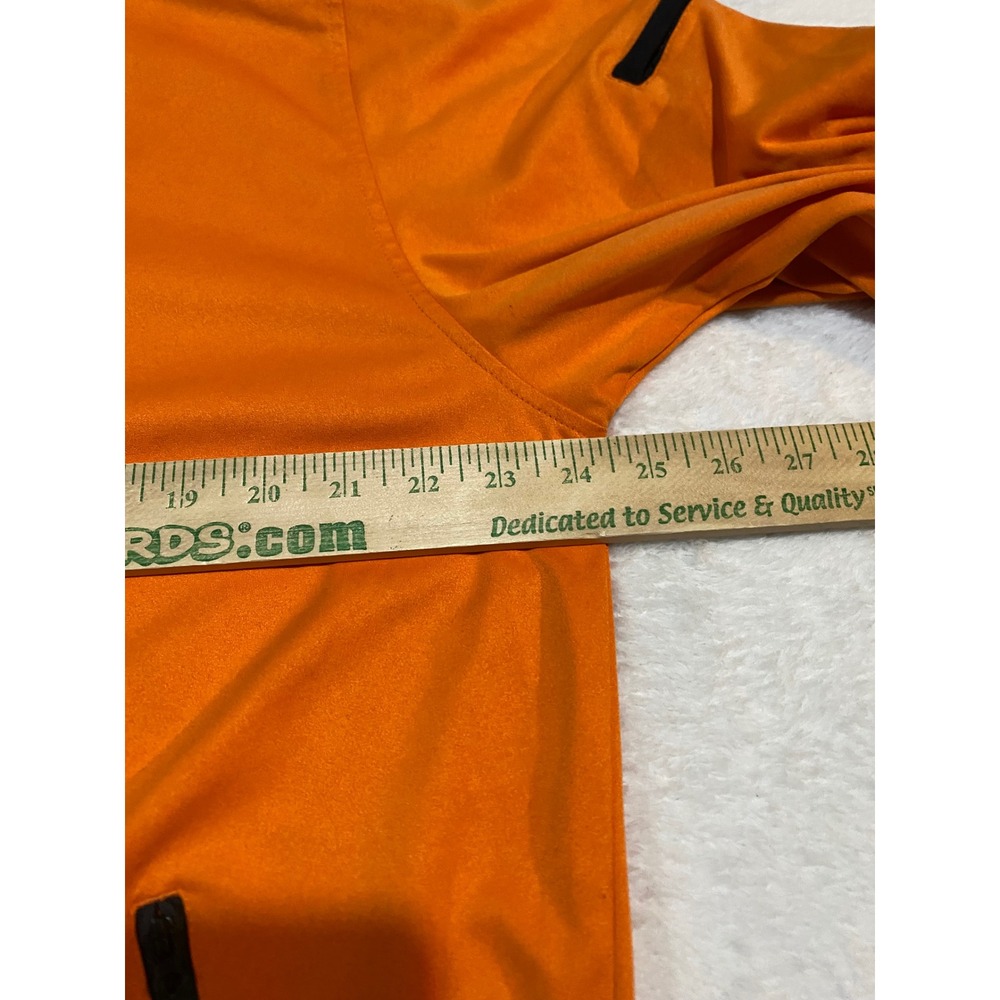 Crocs Relaxed Technology Mens Orange Quarter Zip Windbreaker Jacket Large L - Picture 3 of 10